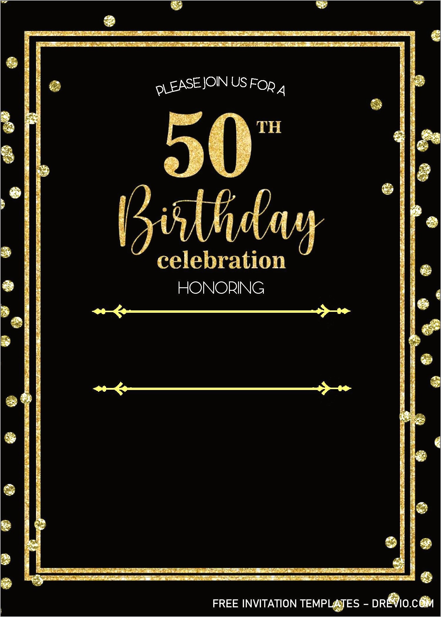 Free 50th Birthday Invitations Printable Templates