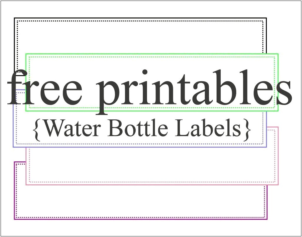 Free Avery Water Bottle Label Template