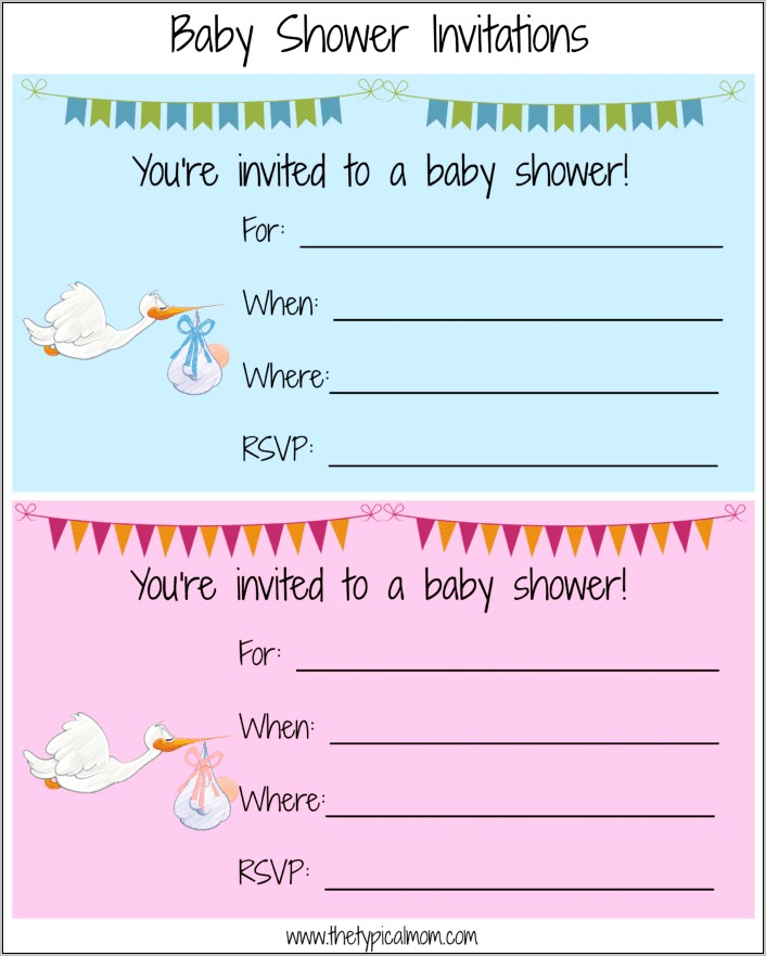 Free Baby Shower Invitation Templates Online