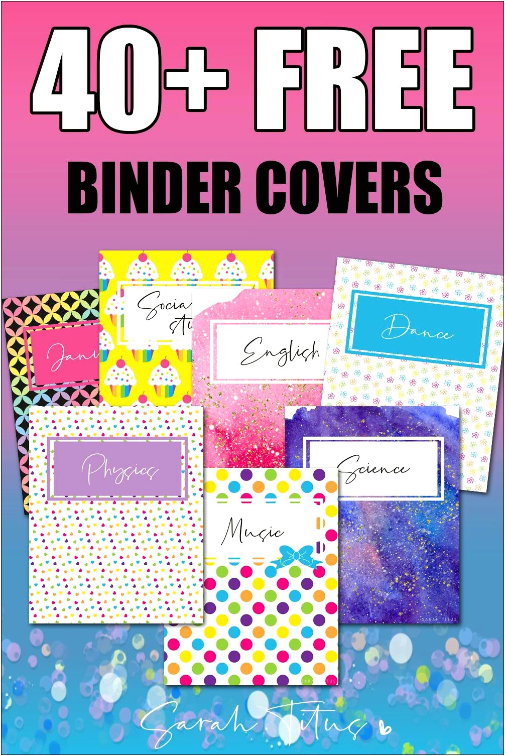 Free Binder Cover Templates For School