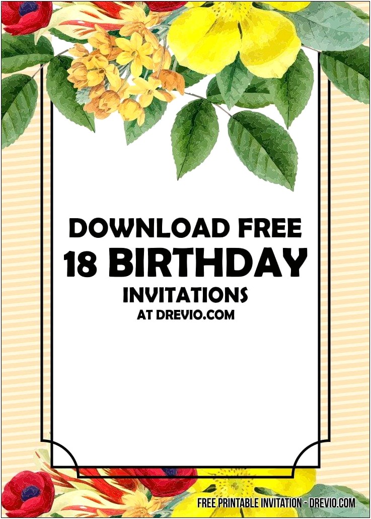 Free Birthday Card Invitation Templates Printable