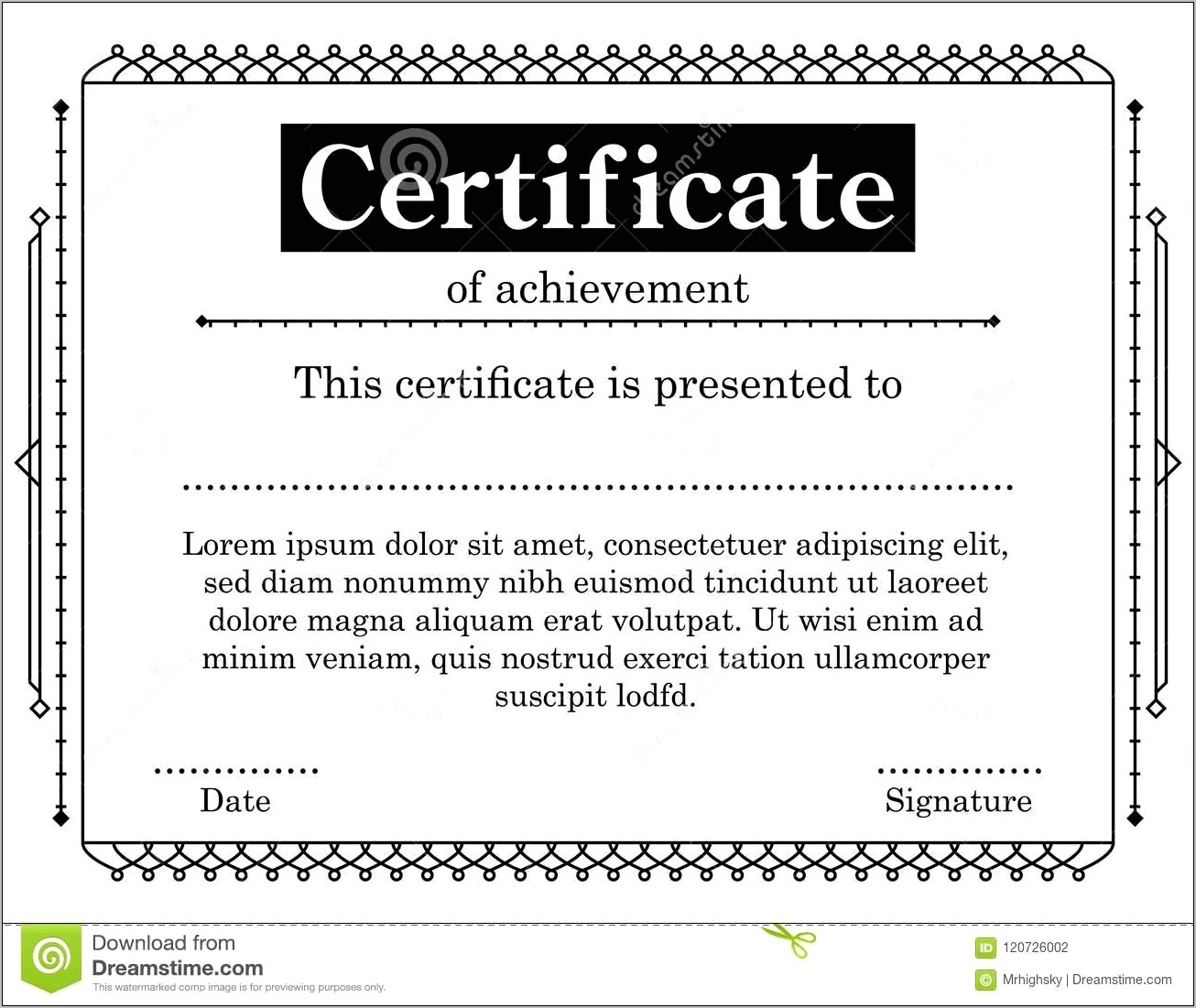 Free Black And White Certificate Templates