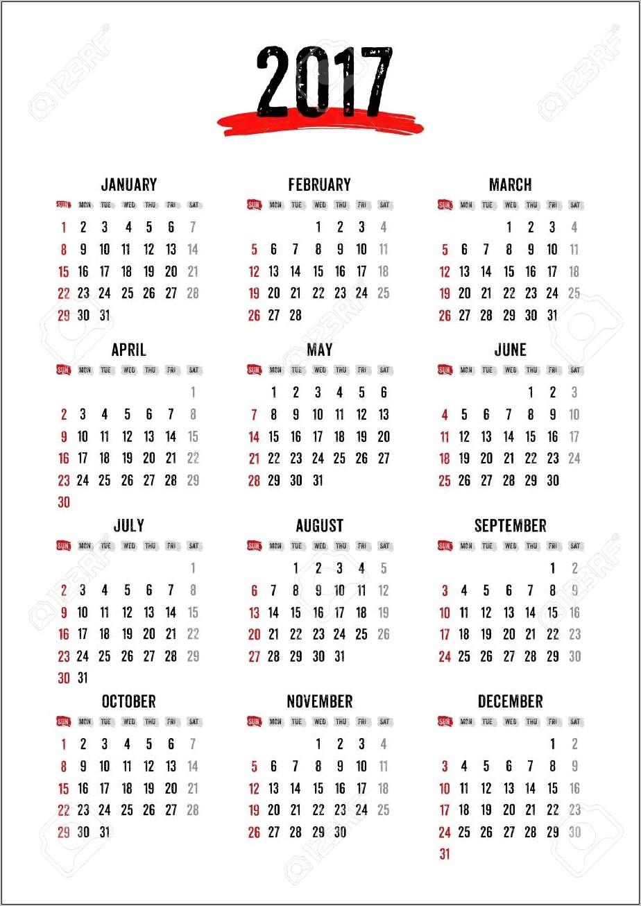 Free Blank 12 Month Calendar Templates