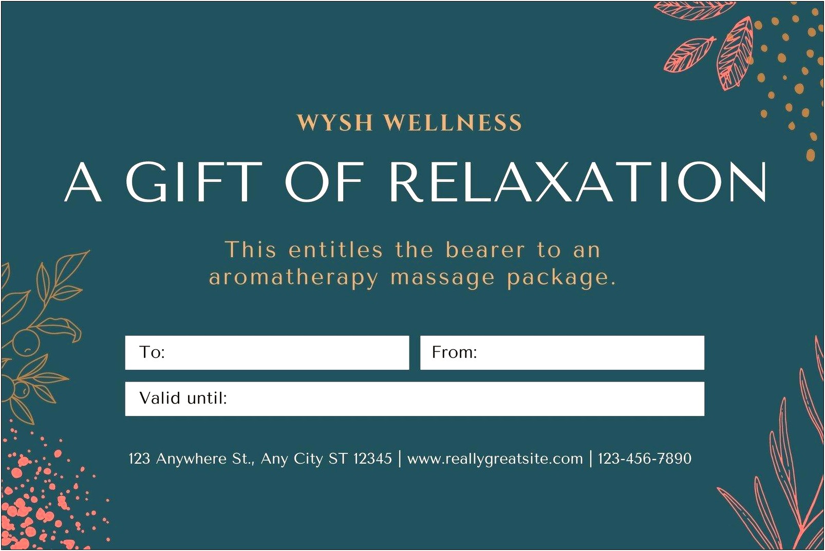 Free Blank Gift Certificate Template Word