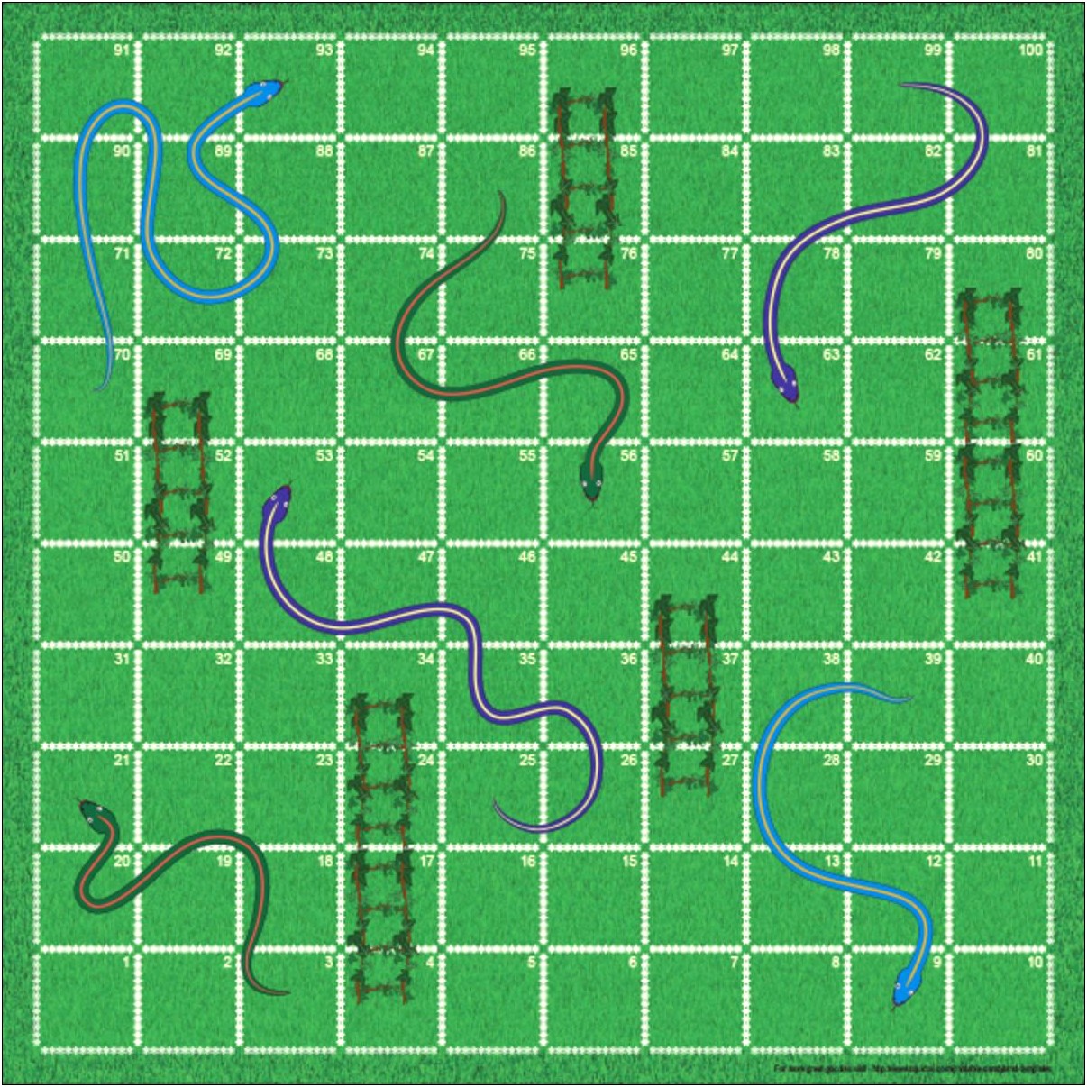 Free Blank Snakes And Ladders Template