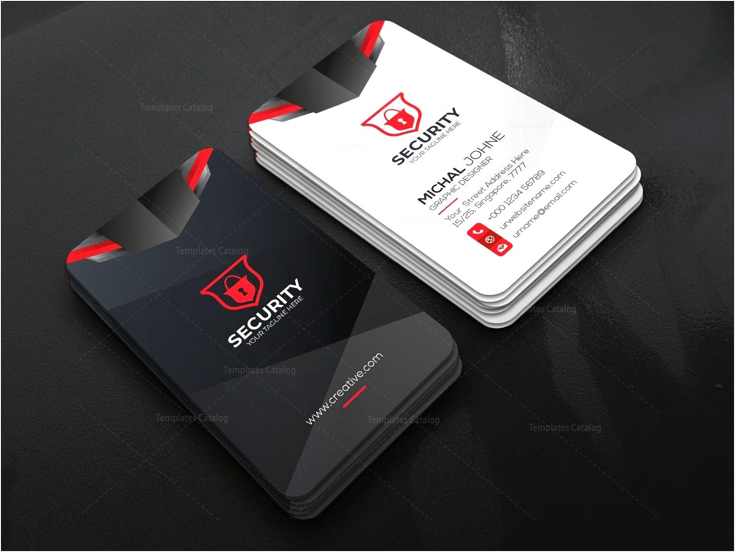 Free Blank Vertical Business Card Template