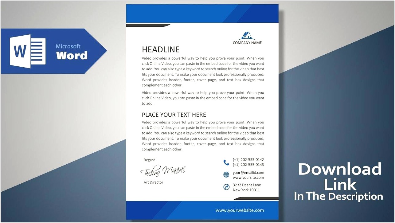 Free Business Stationery Templates For Word