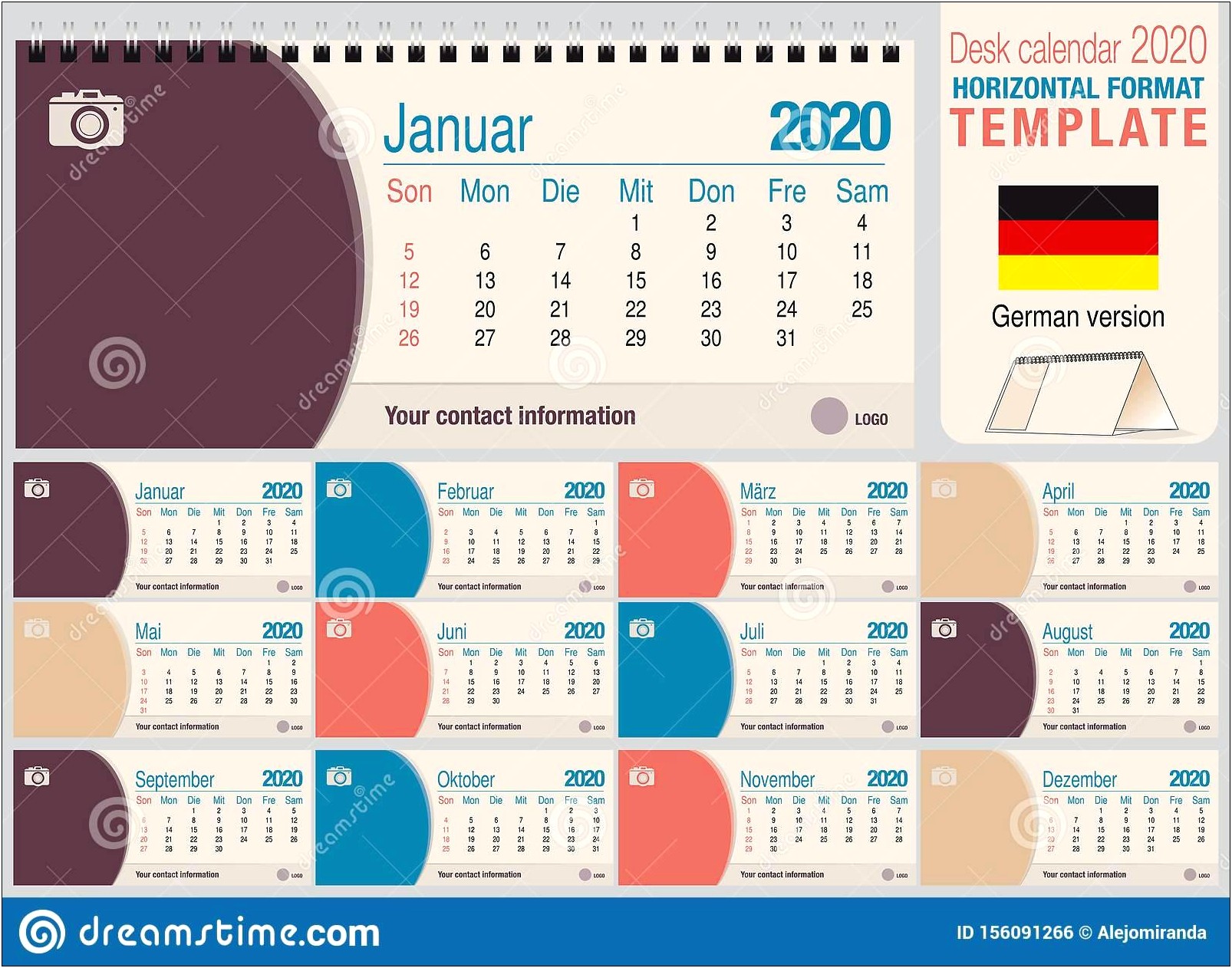 Free Calendar Template With Picture Space