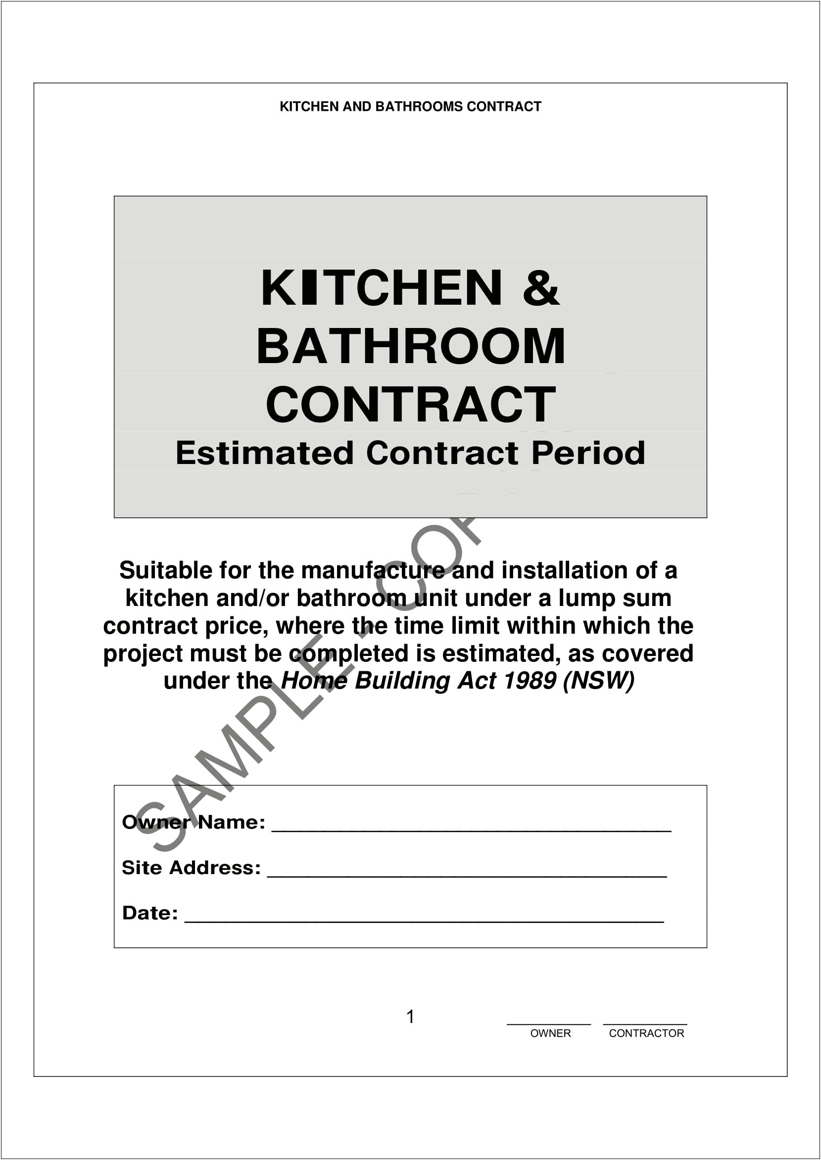 Free California Home Improvement Contract Template