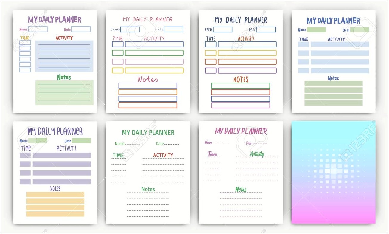 Free Children's Daily Schedule Template