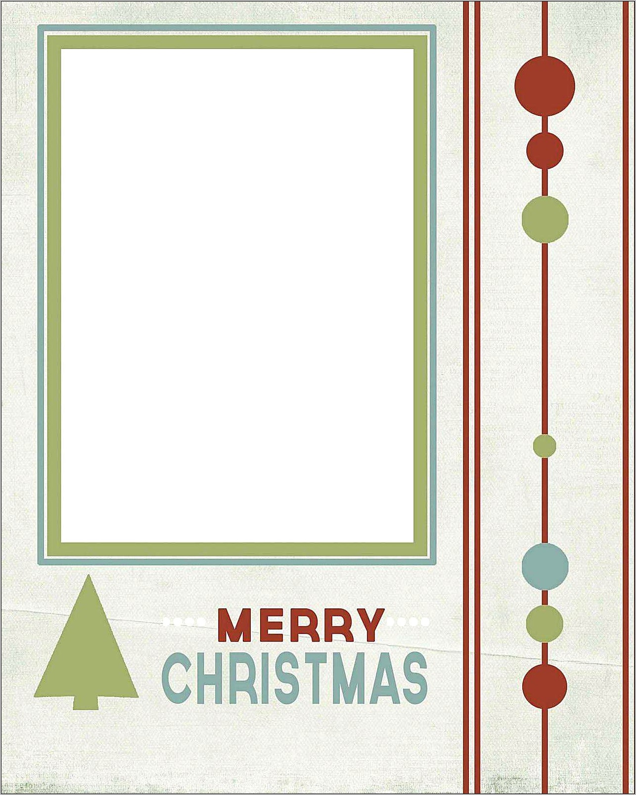 Free Christmas Card Template With Photo