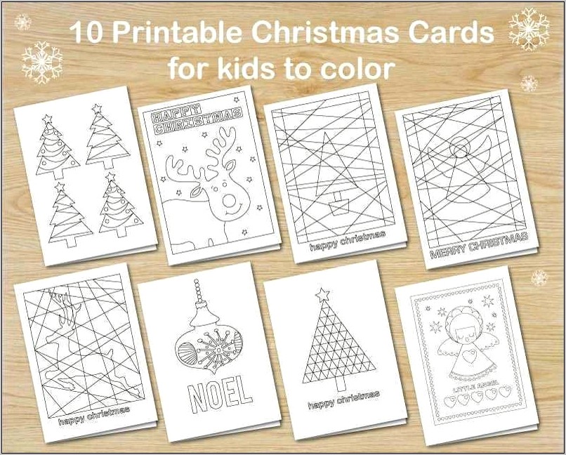 Free Christmas Card Templates To Color