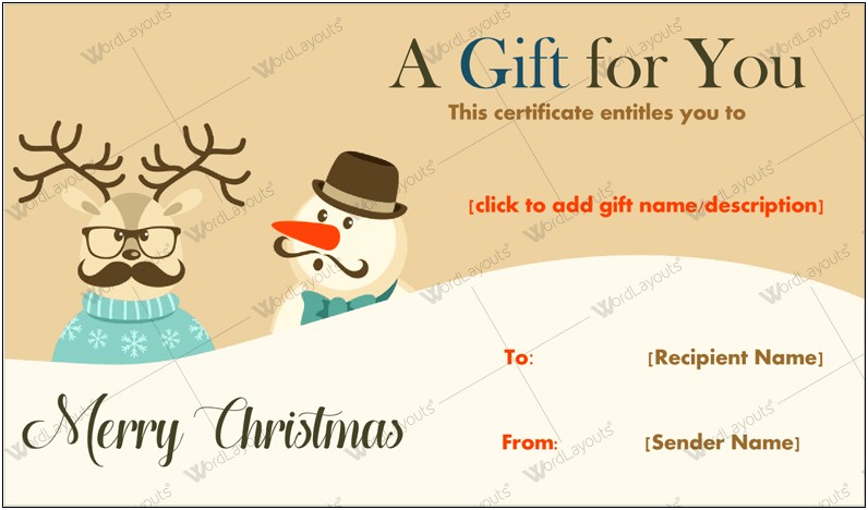 Free Christmas Certificate Templates For Word