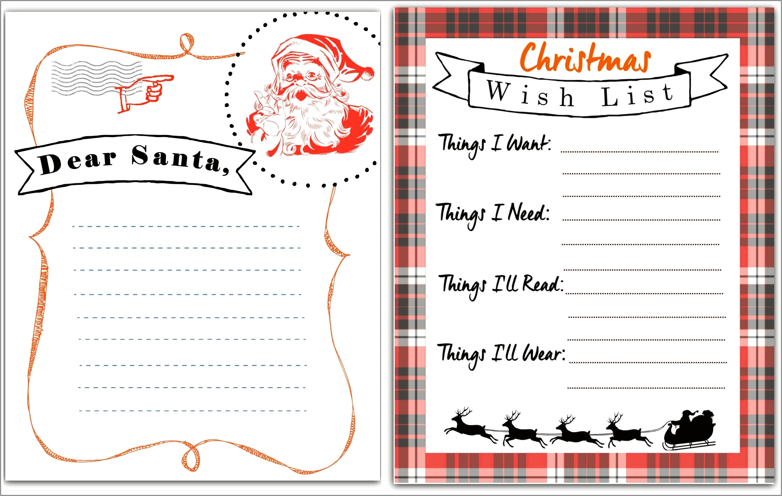 Free Christmas List Templates To Print