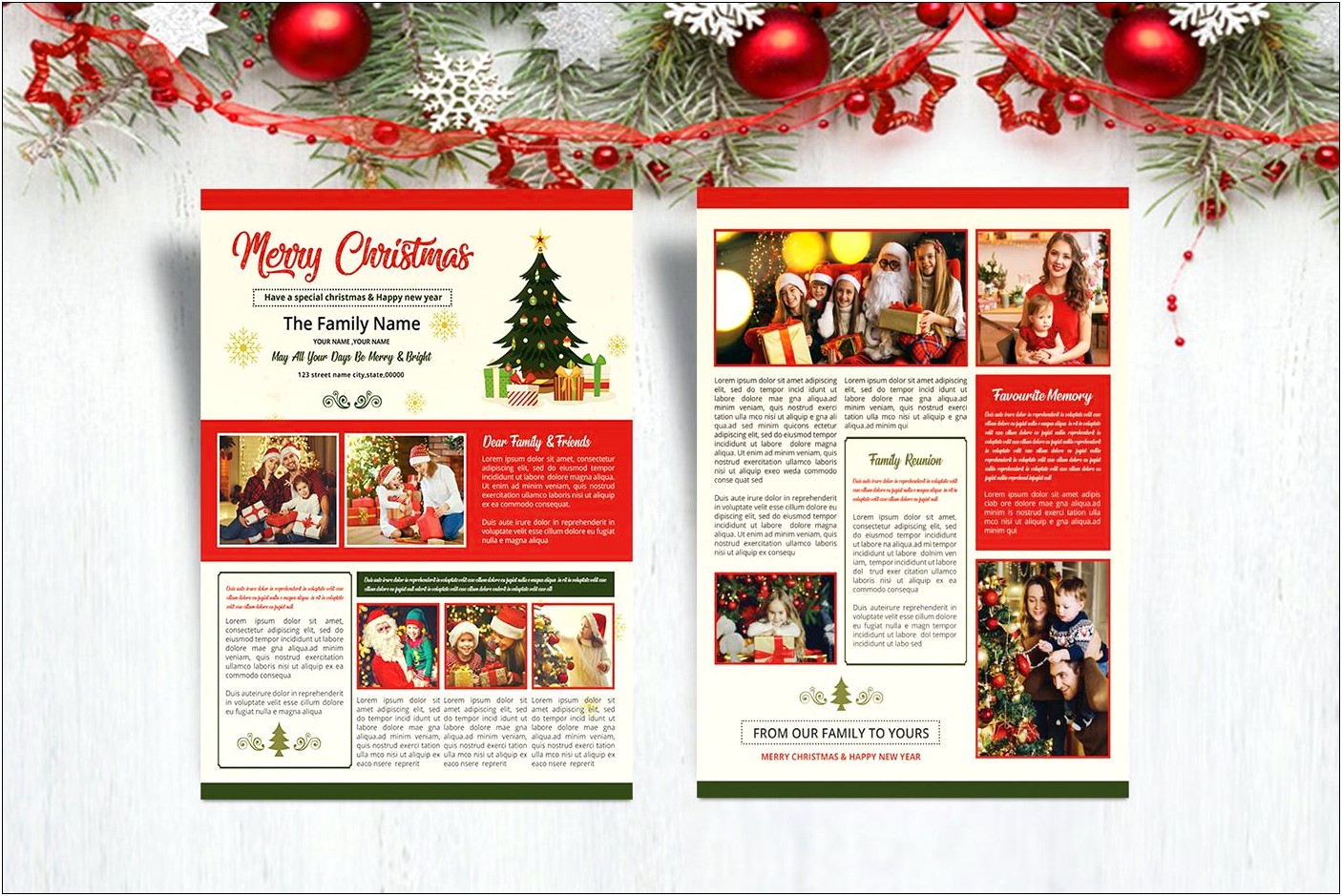 Free Christmas Newsletter Templates With Photos