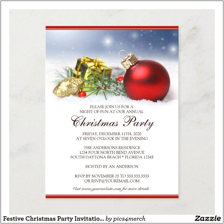 Free Christmas Open House Invitations Templates