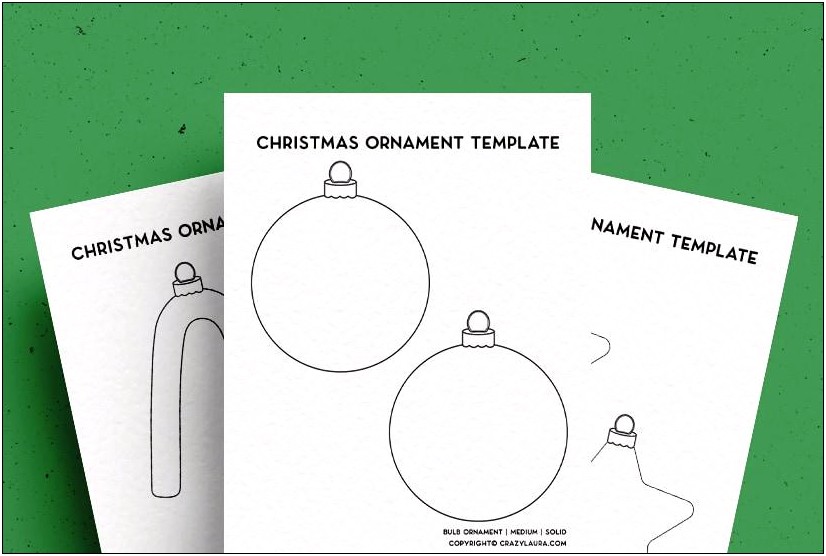 Free Christmas Ornament Templates To Print