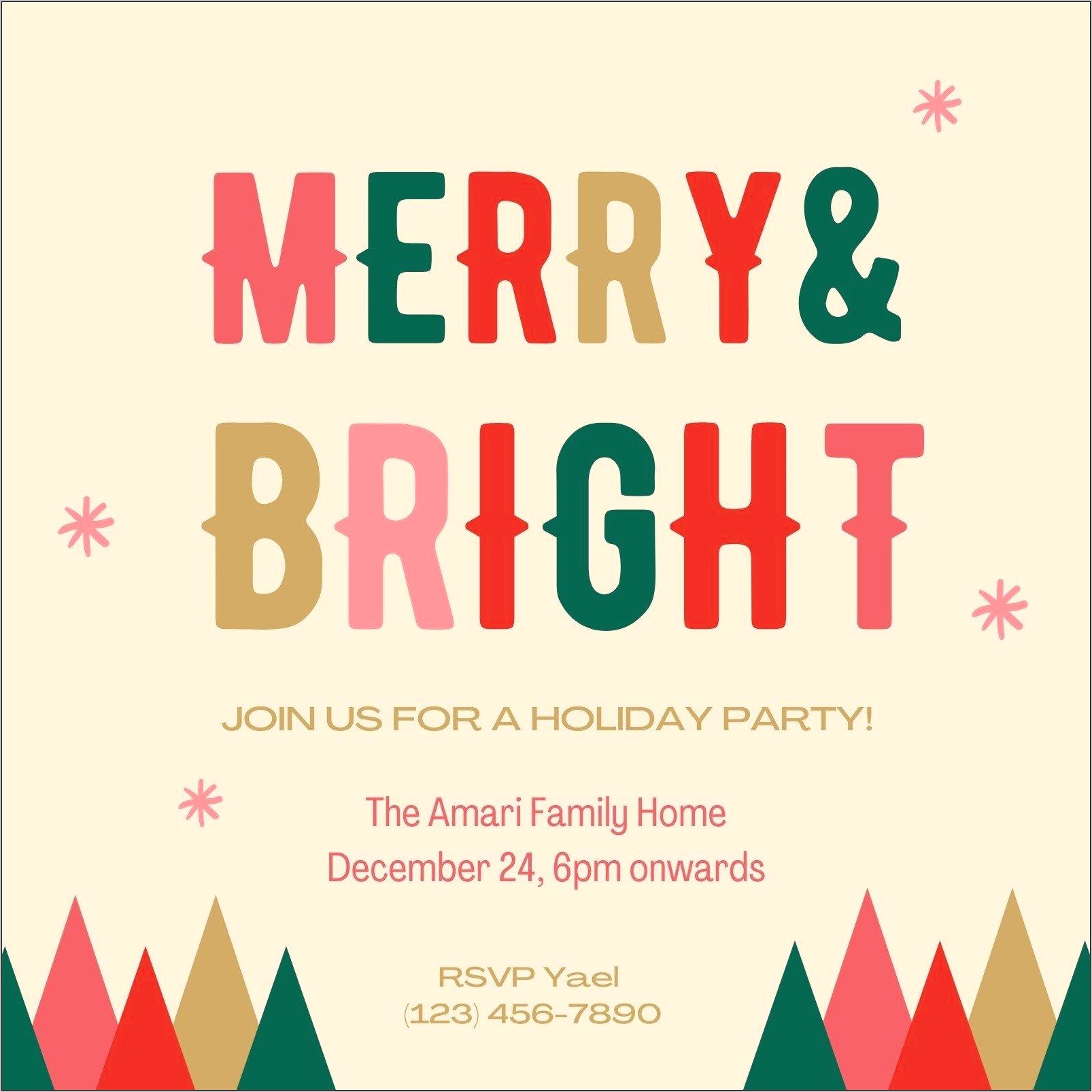 Free Christmas Party E Invitations Template