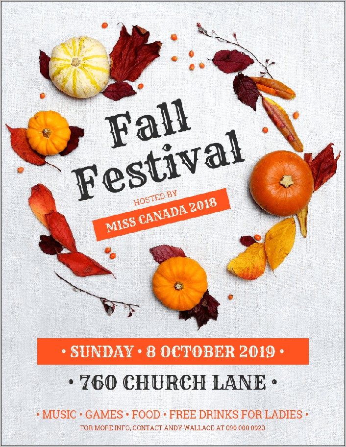 Free Church Fall Festival Flyer Template