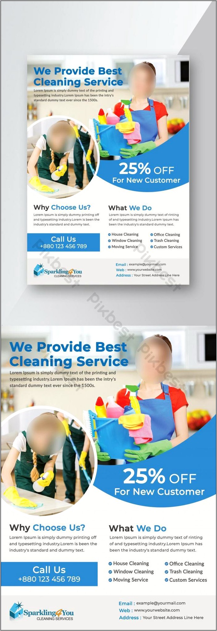 Free Cleaning Service Flyer Template Psd