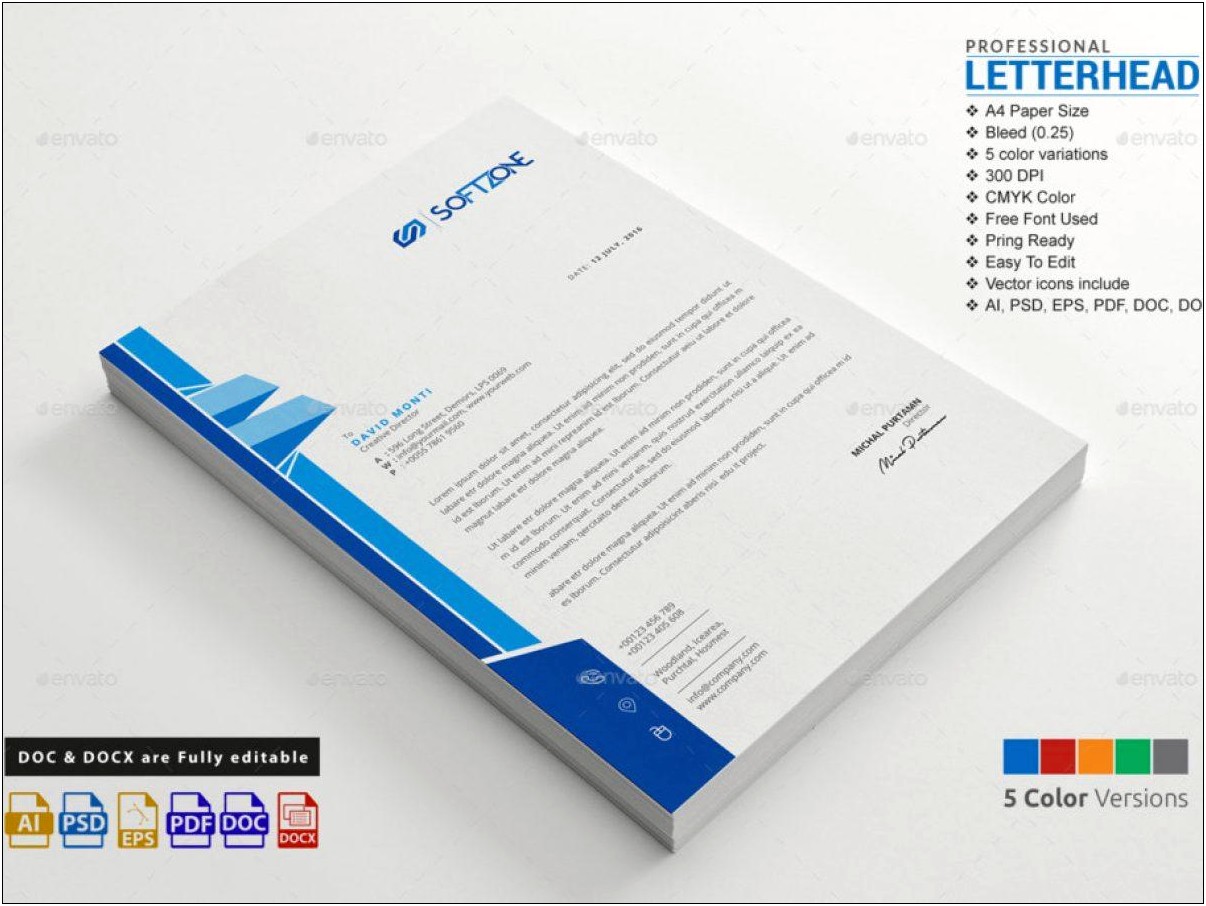 Free Company Letterhead Template Word Download
