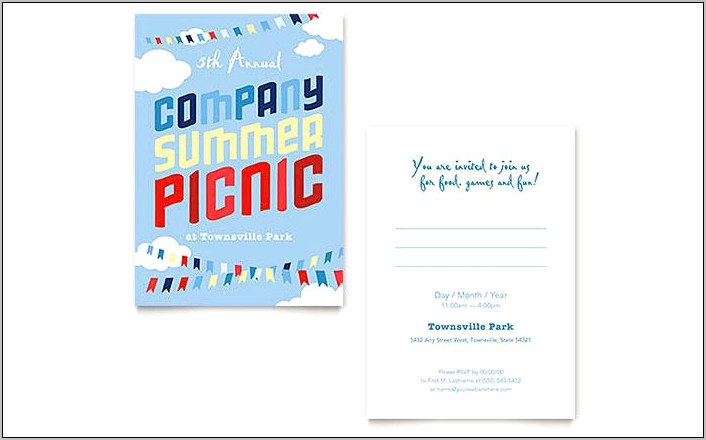 Free Company Picnic Flyer Word Template