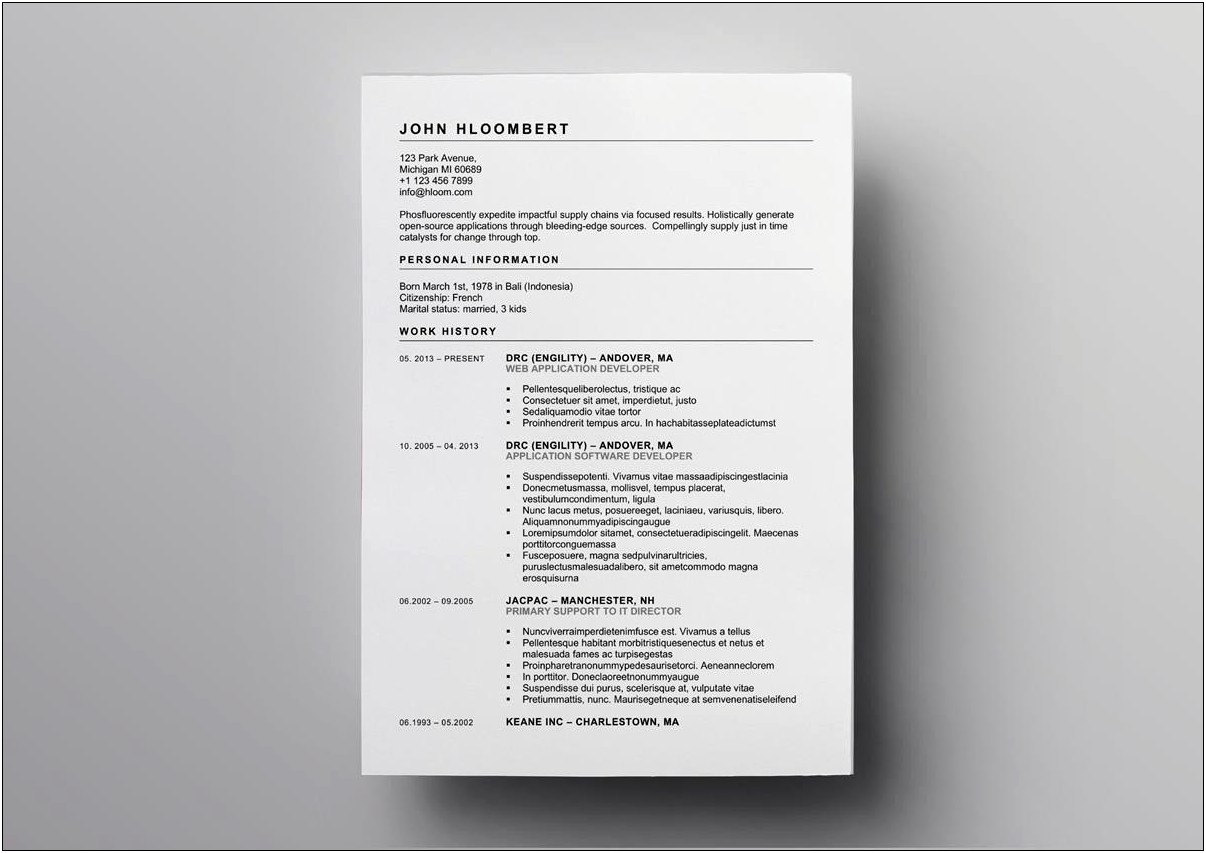 Free Cv Template Download Open Office