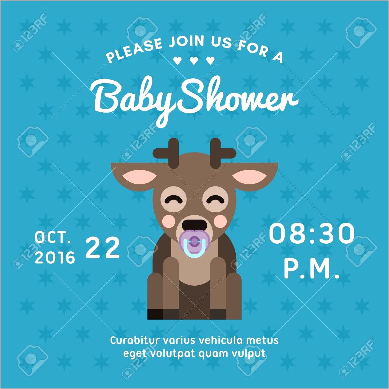 Free Deer Baby Shower Invitation Template