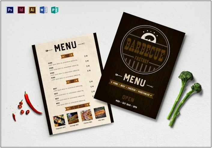 Free Dinner Menu Template For Word