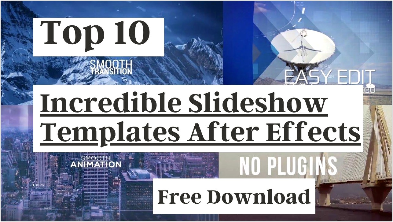 Free Download After Effects Slideshow Templates