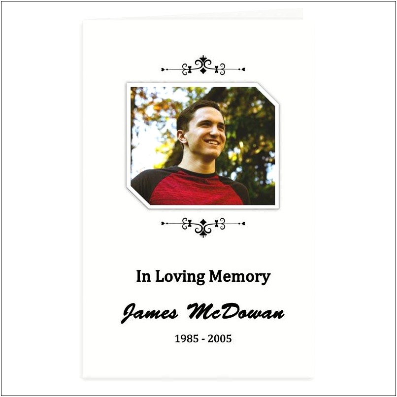 Free Download Obituary Template Microsoft Word