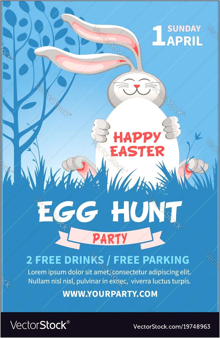 Free Easter Egg Hunt Poster Template