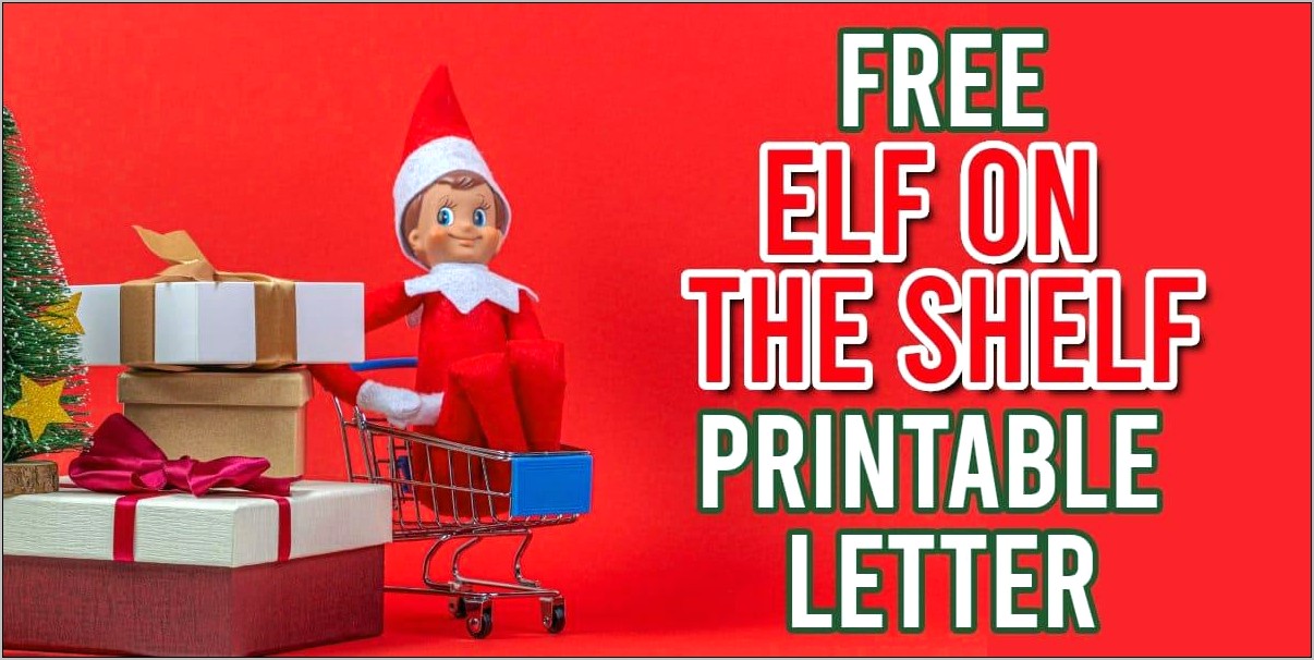 Free Elf On Shelf Letter Template