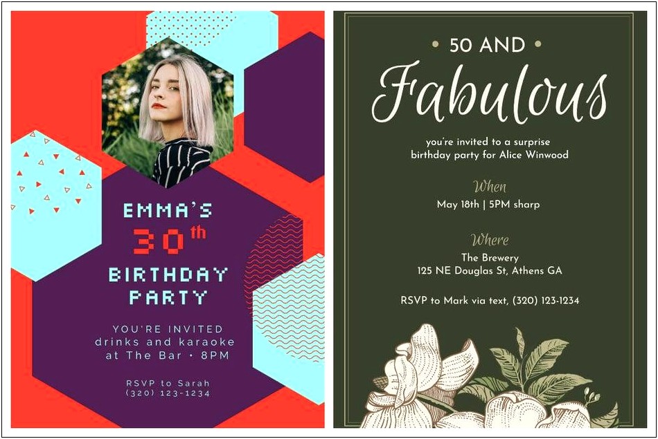 Free Email Birthday Party Invitation Templates