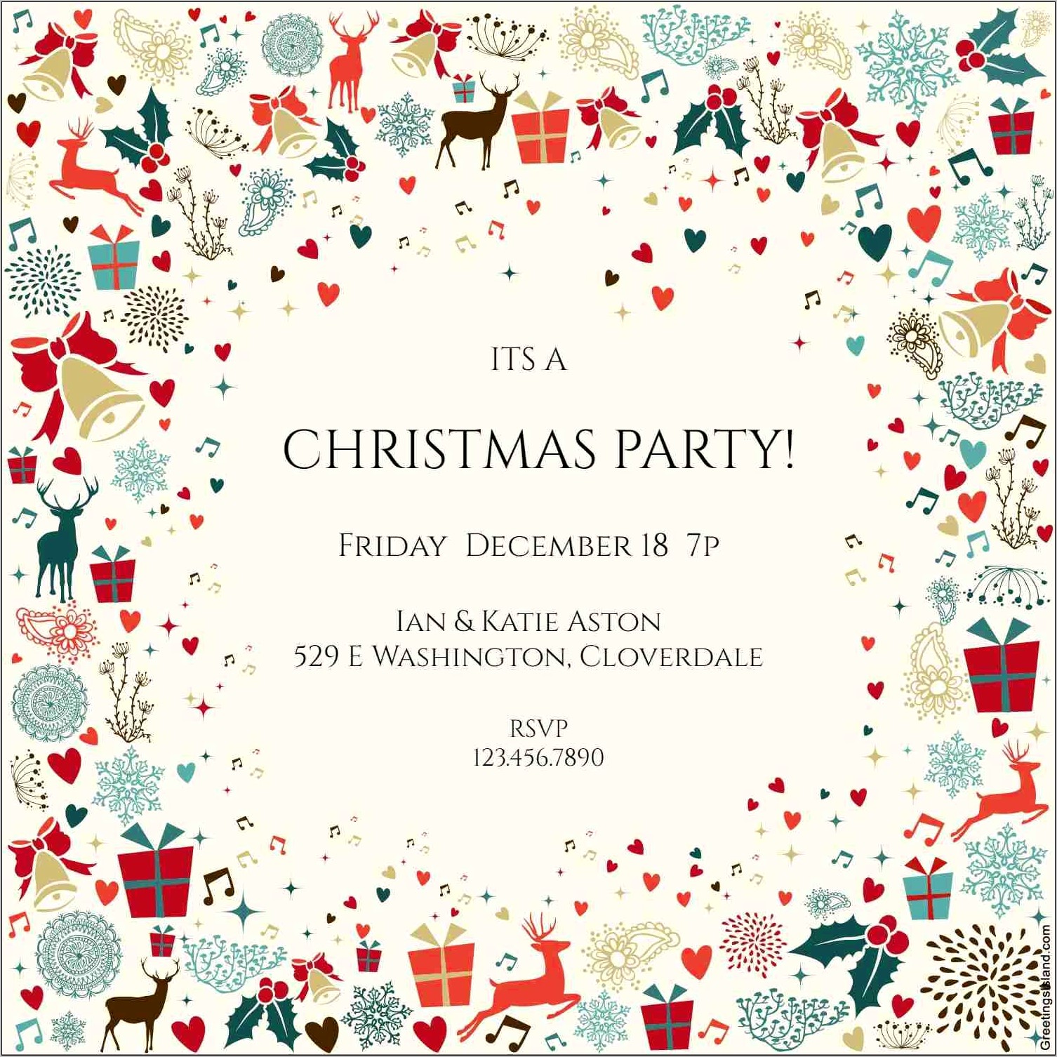 Free Email Christmas Party Invitation Templates