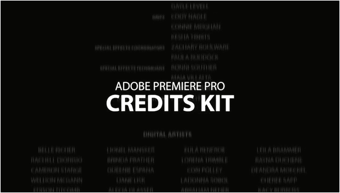 Free End Credits Template Premiere Pro
