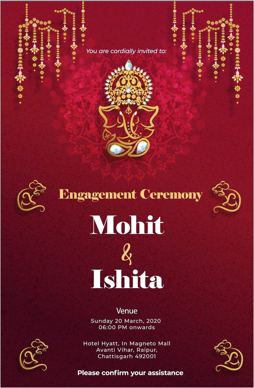 Free Engagement Invitation Templates Online India