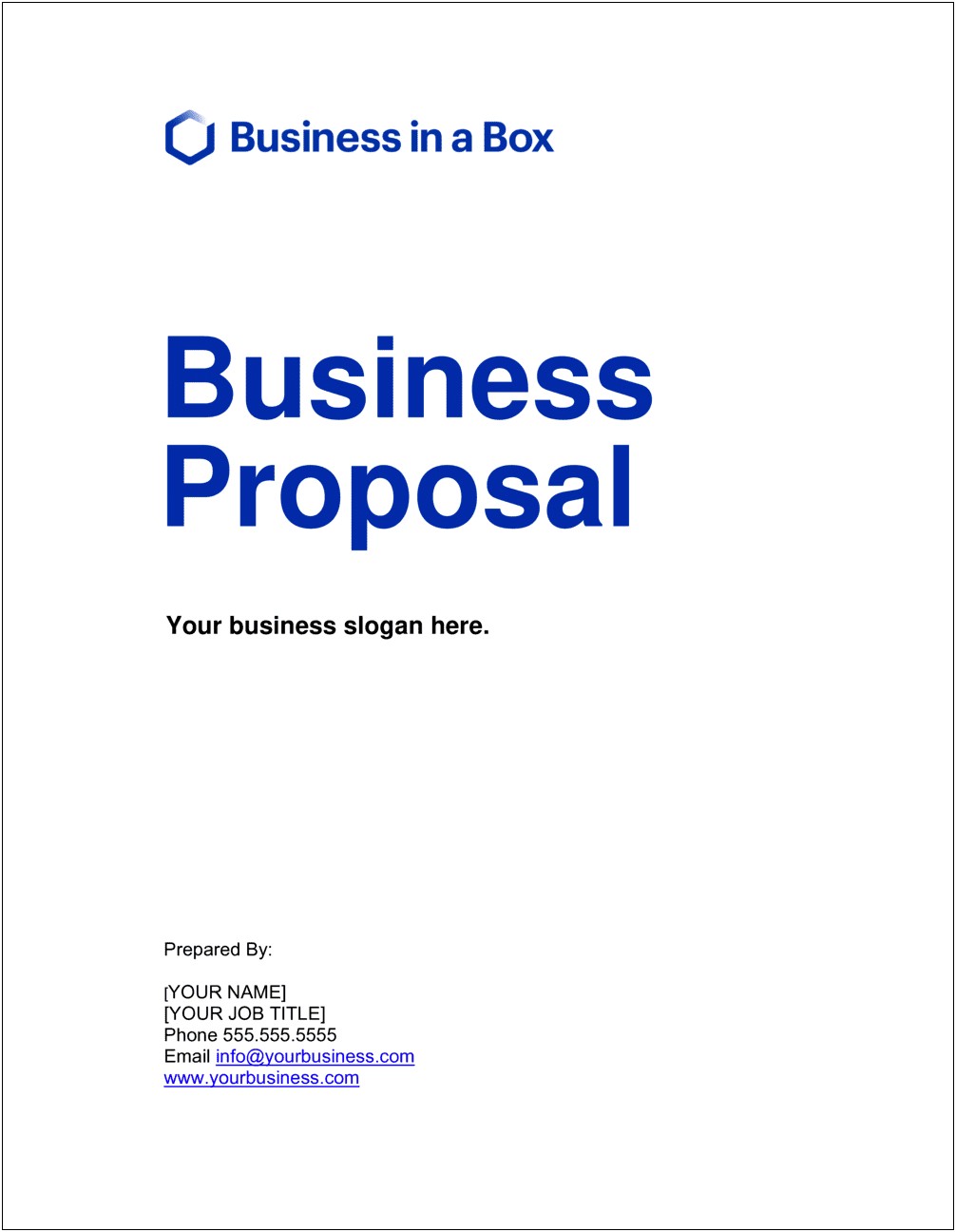 Free Examples Of Business Proposal Template