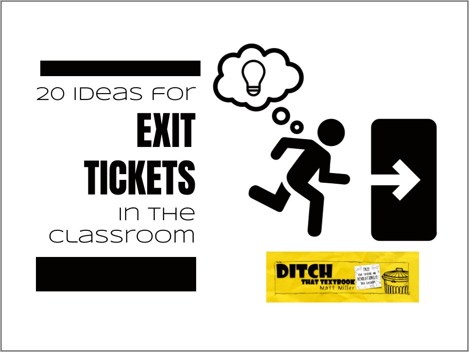 Free Exit Ticket Template For Teachers