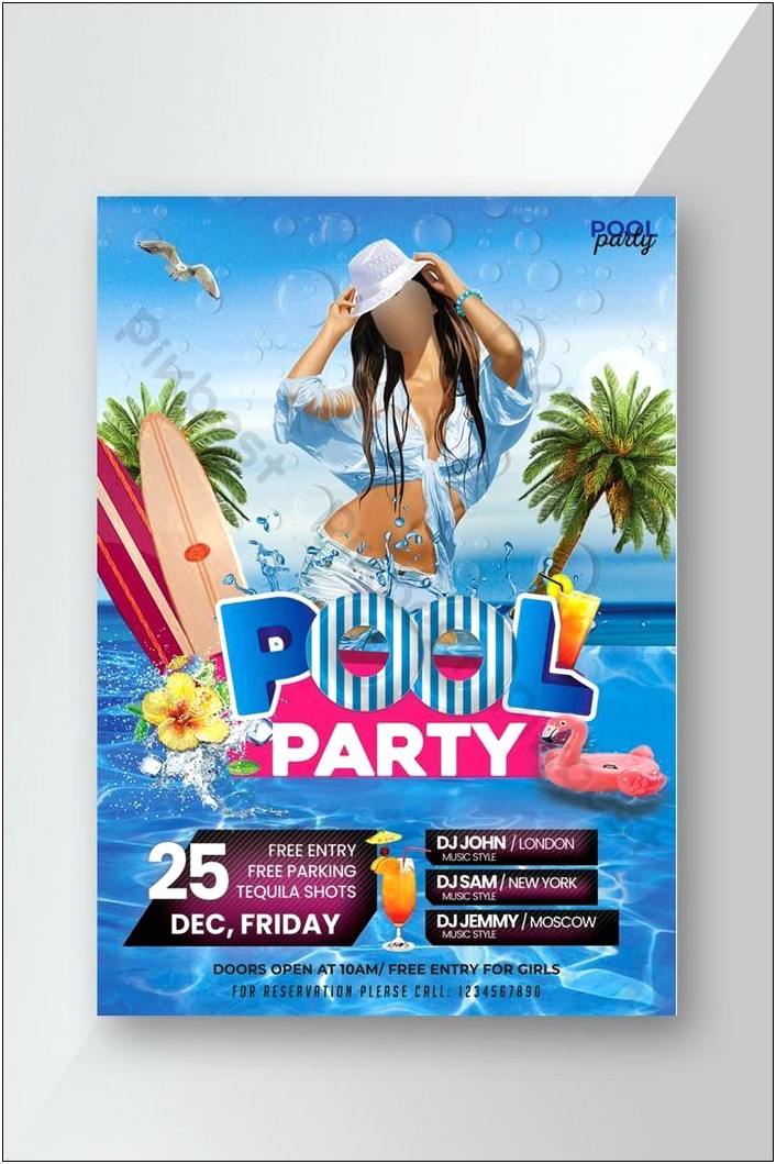 Free Foam Party Flyer Template Psd