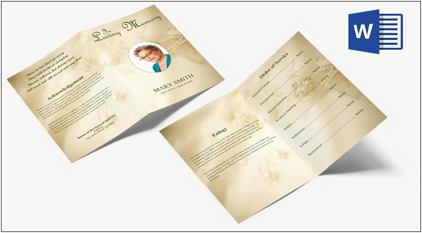 Free Funeral Order Of Service Template