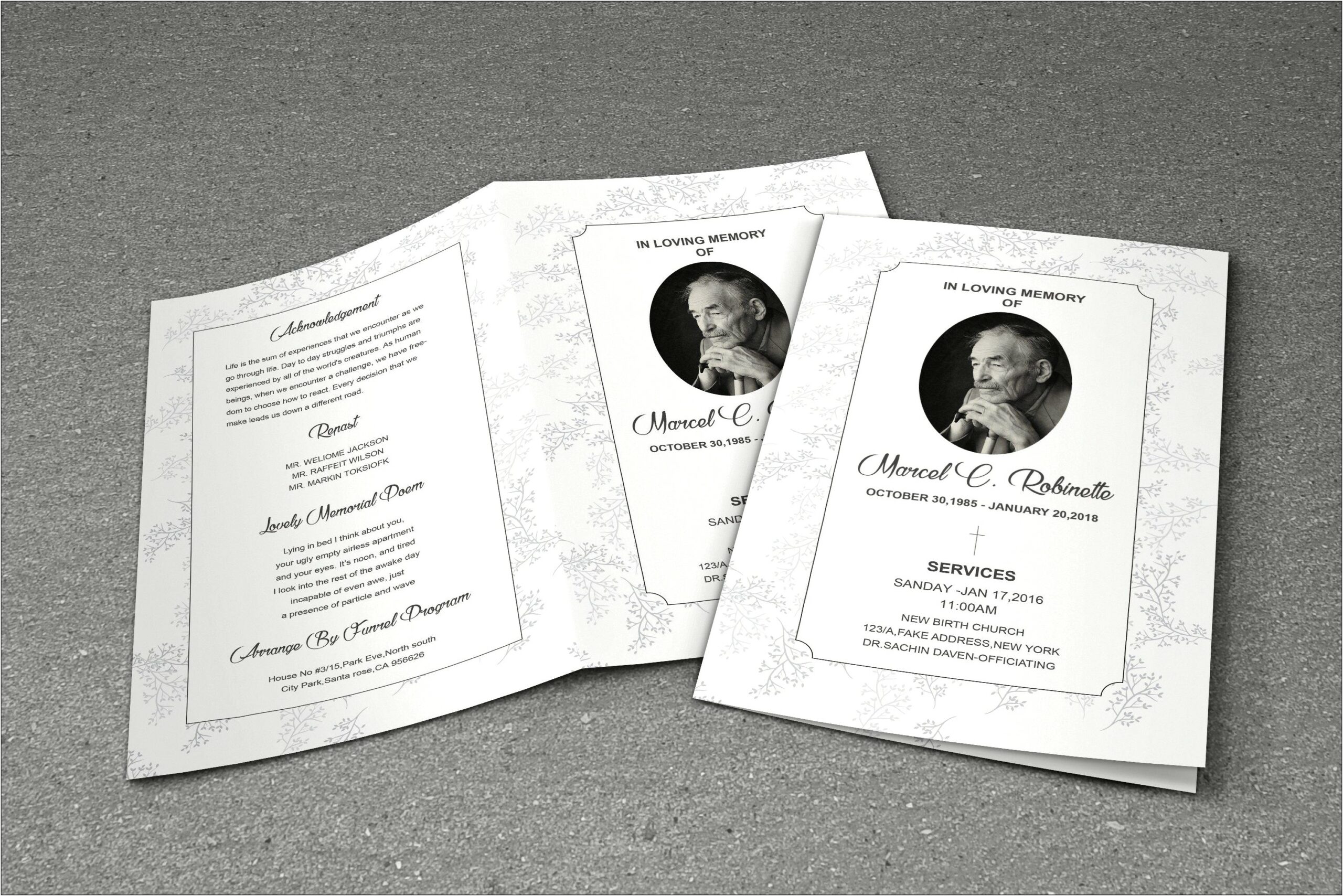 Free Funeral Program Template Download Word