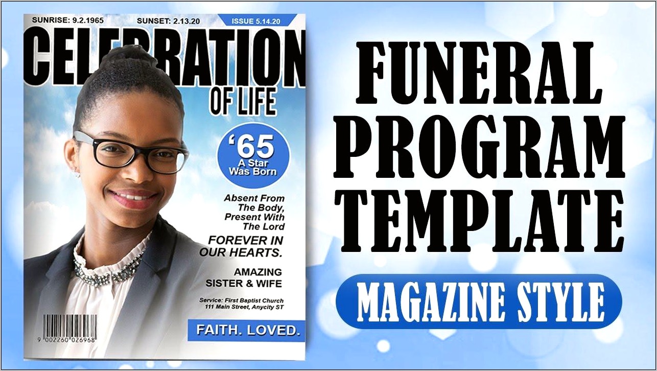 Free Gate Fold Funeral Program Template