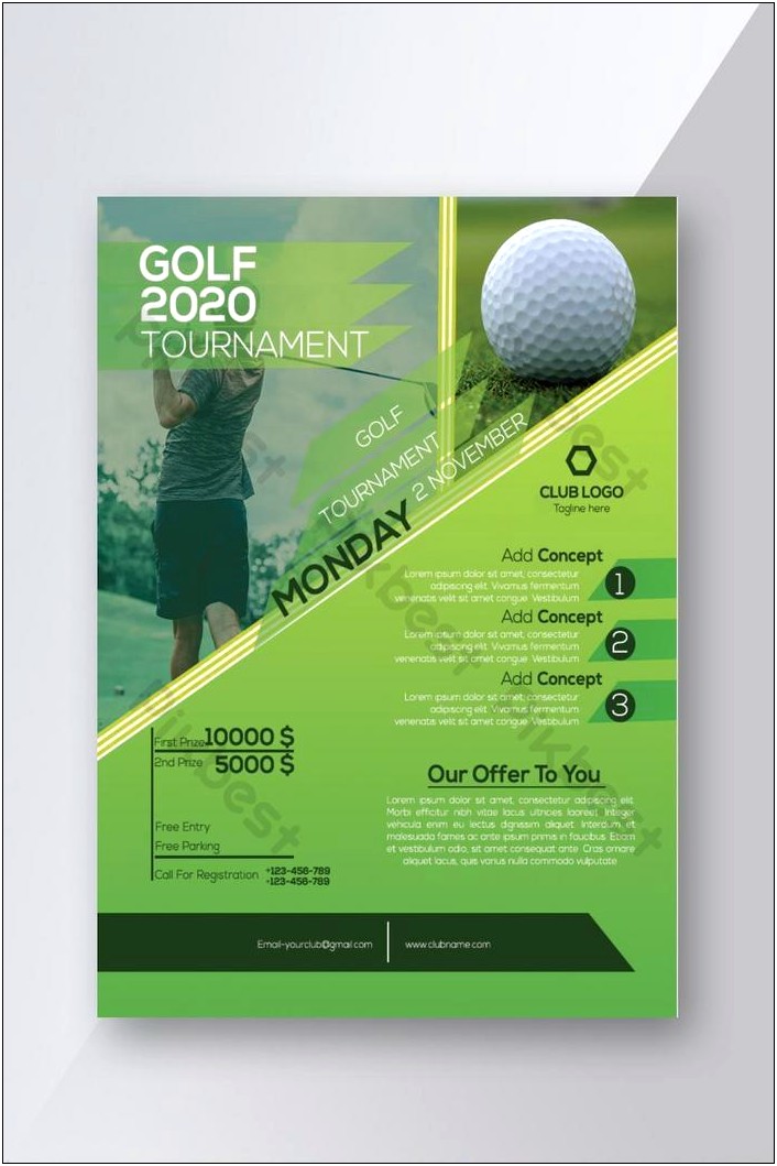 Free Golf Tournament Flyer Template Word