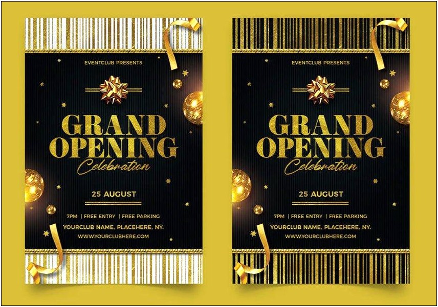 Free Grand Opening Flyer Template Psd