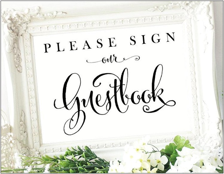 Free Guest Sign In Book Template