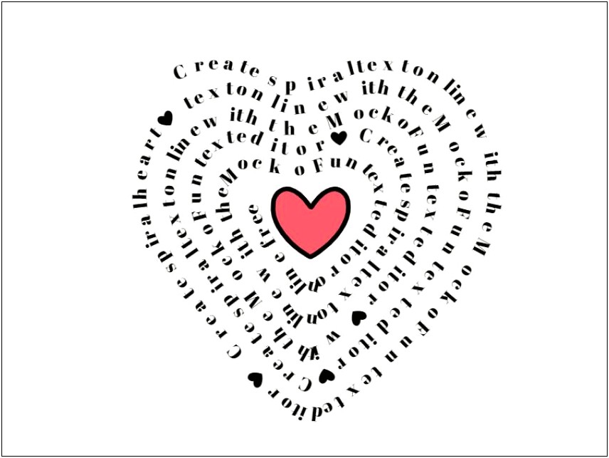Free Heart Template To Type In