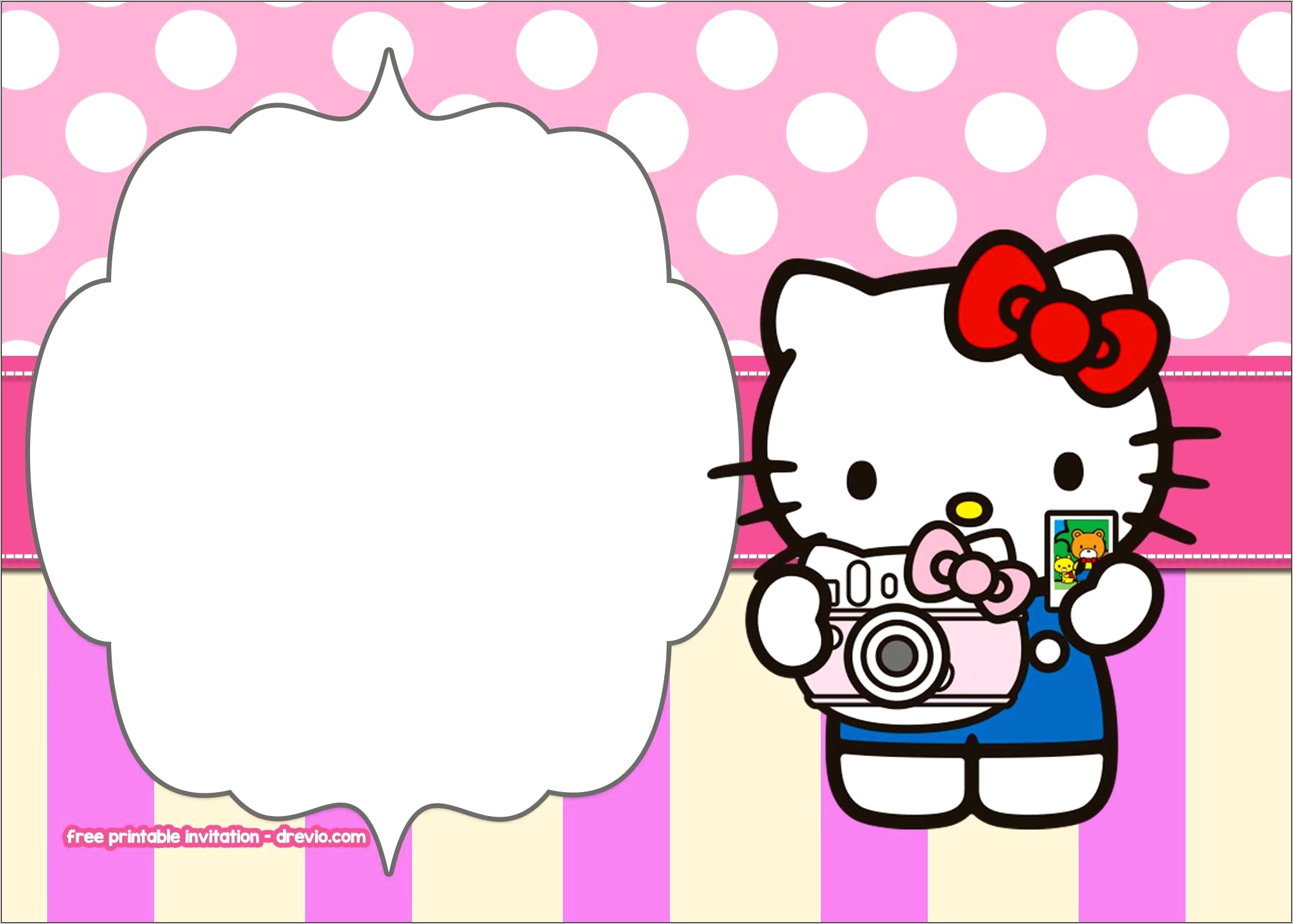 Hello Kitty Birthday Invitation Template Free Download