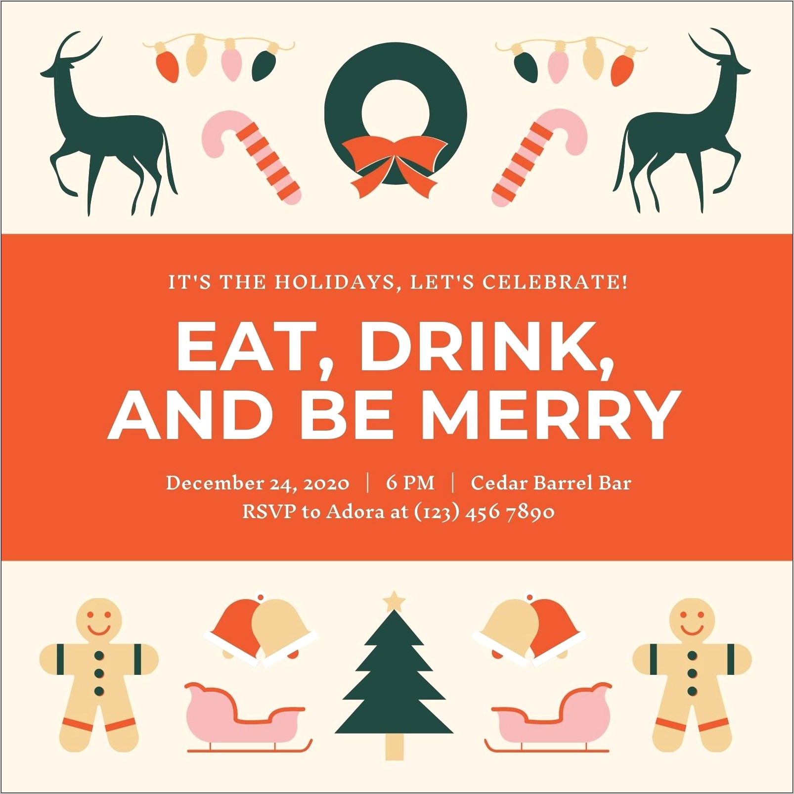 Free Holiday Party Email Invitation Template