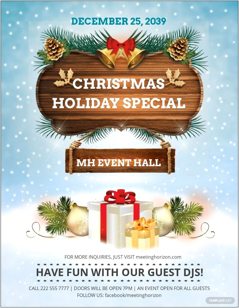 Free Holiday Party Flyer Template Word